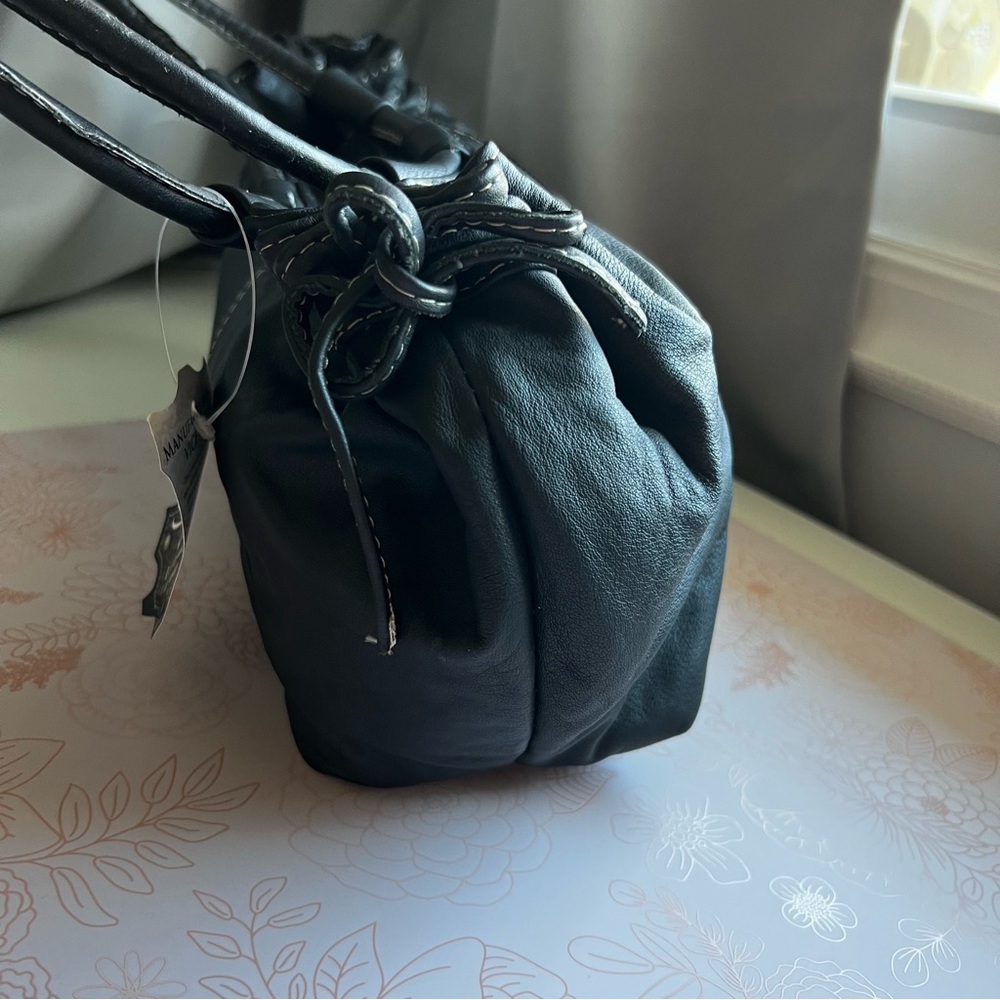 VTG Y2K Vicen Black Leather Shoulder Bag NWT - Picture 9 of 13